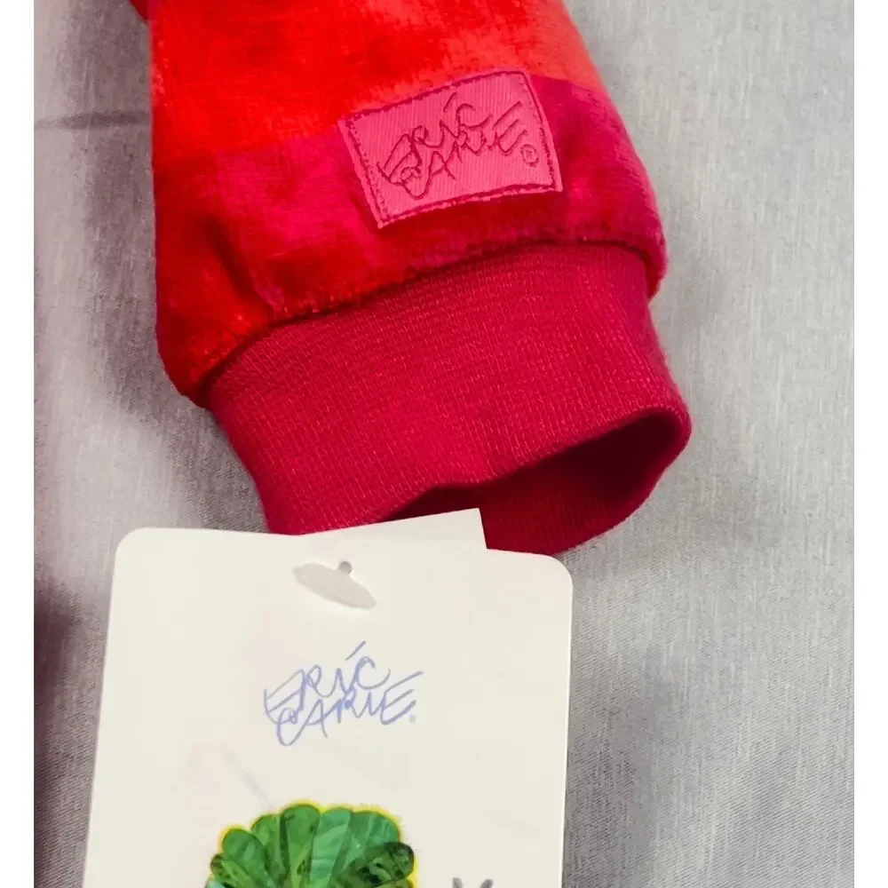 Vintage NWT Carter's Eric Carle Velour Hungry Caterpillar Romper 6 9M Red Baby